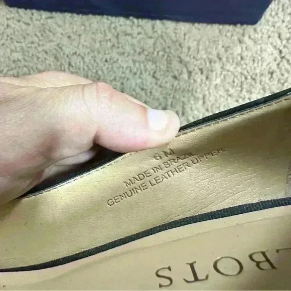 Talbots ISA Heels‎ Block TORTOISE PATTERN Black Suede size 6M - Picture 9 of 12